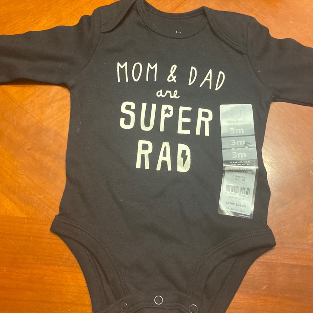 Rad parents long sleeve onesie